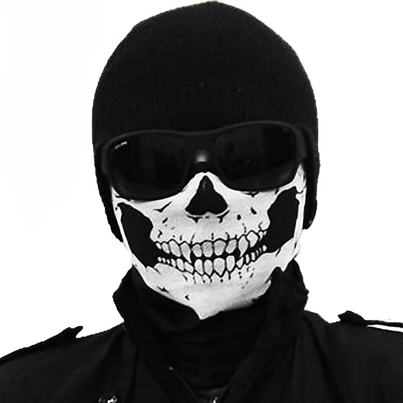 Skull Face Mask Motorcycle Helmet Neck Face Mask Outdoor Bike Paintball Ski Headband Durable Face Mask Motorcycle