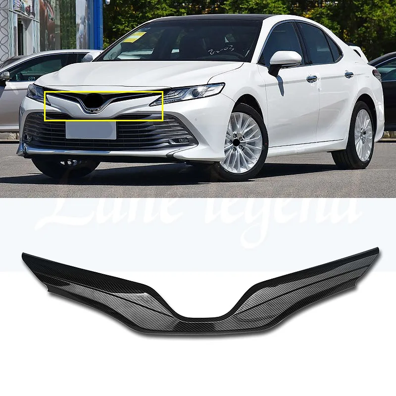 Отделка для автомобиля Toyota Camry 2018 2019 передняя решетка из углеродного волокна с