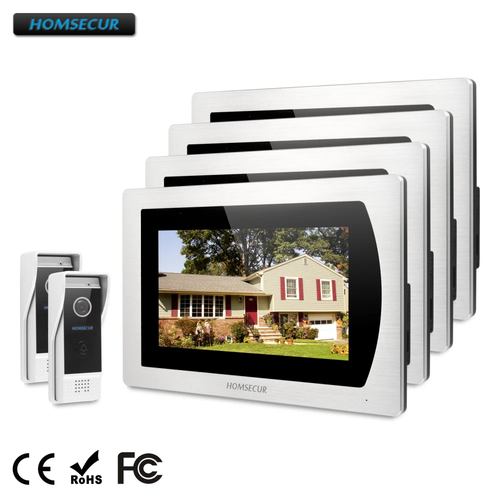 

HOMSECUR 7" Video Door Phone Intercom System CCTV Camera Supported for Apartment BC031-B +BM717-S