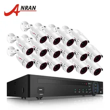 ANRAN система видеонаблюдения 16CH POE NVR система видеонаблюдения 16 шт. Всепогодная камера безопасности набор камеры видеонаблюдения система оповещения по электронной почте