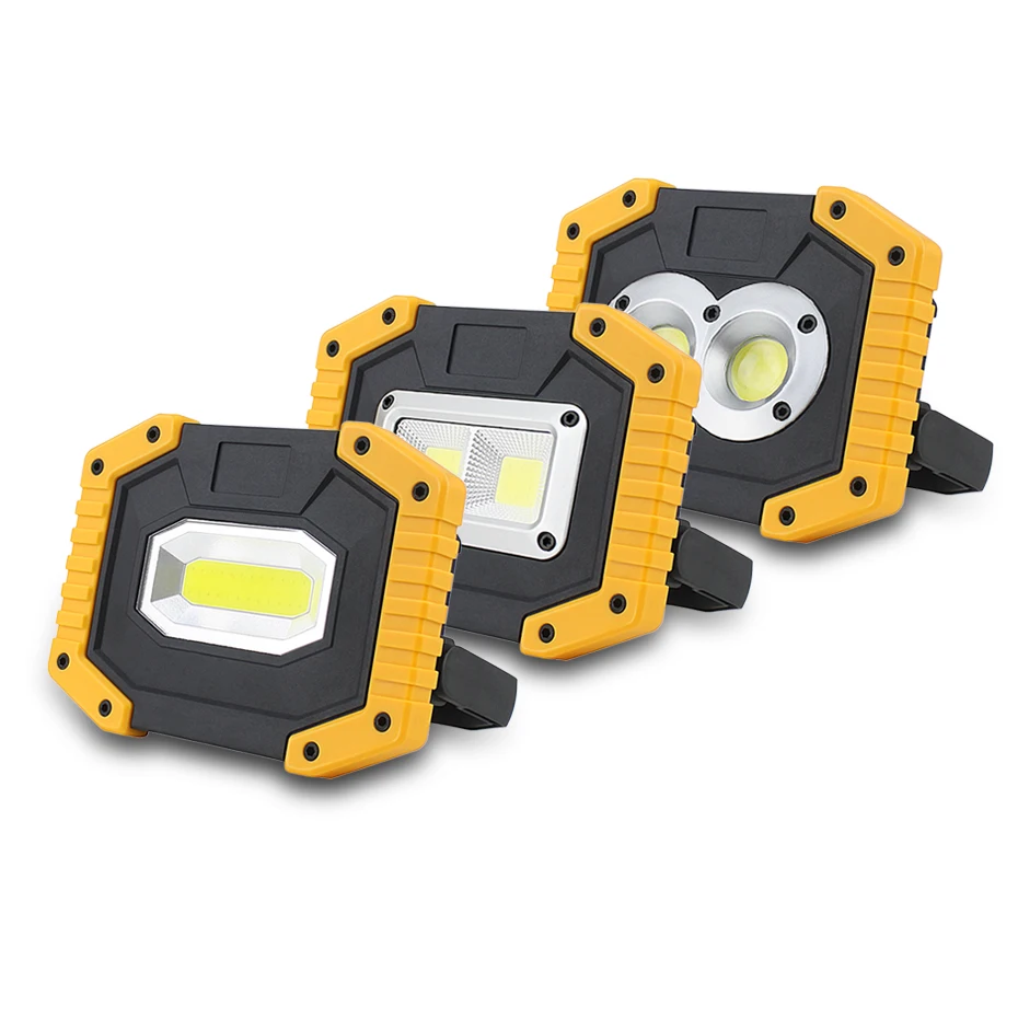 Kaufen USB Aufladbare Led Arbeit Lampe Arbeitsscheinwerfer Tragbare Scheinwerfer Taschenlampe 18650 Batterie für Outdoor Camping Jagd Notfall