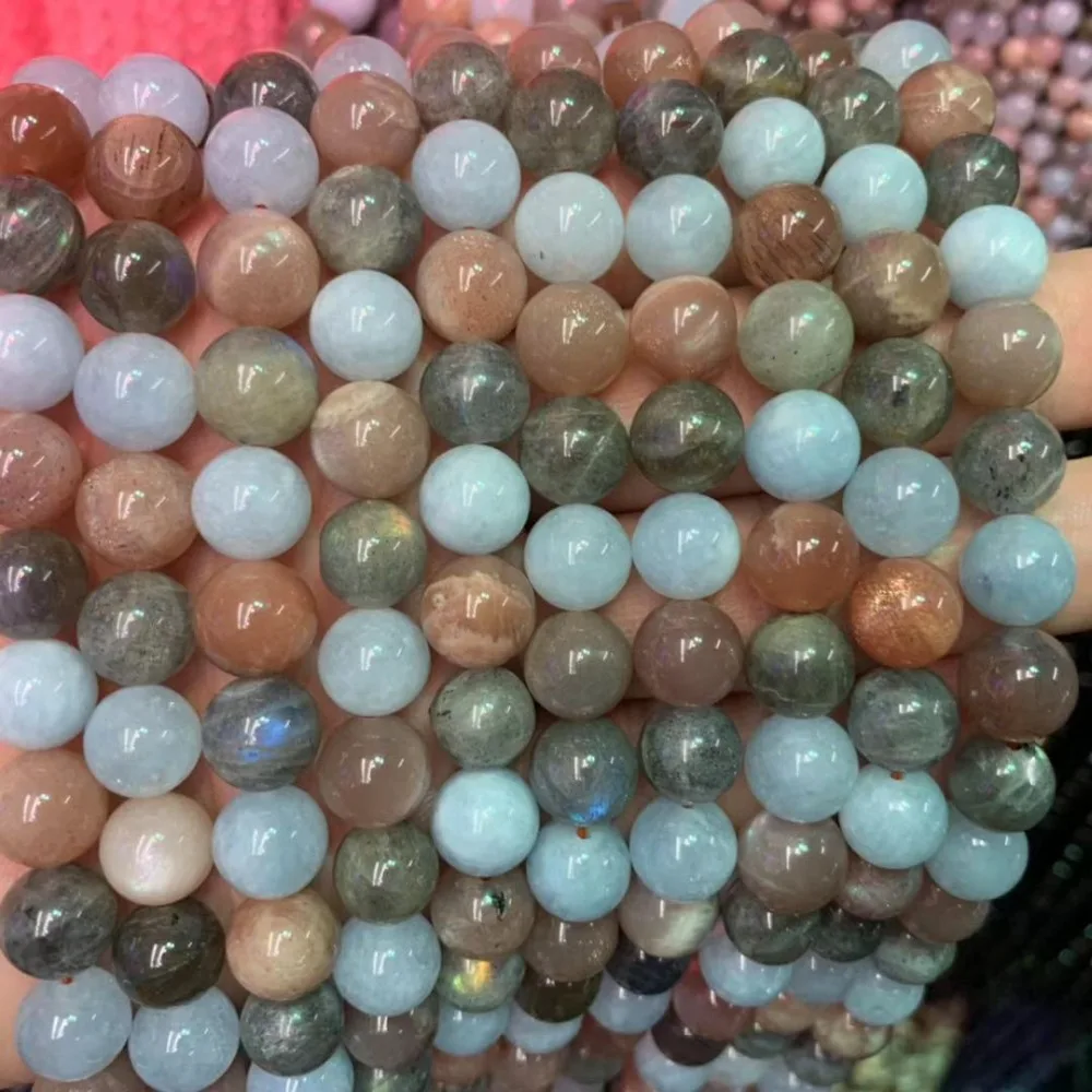 

labradorite/sunstone/aquamarine stone beads natural gemstone beads DIY loose beads for jewelry making strand 15" wholesale !