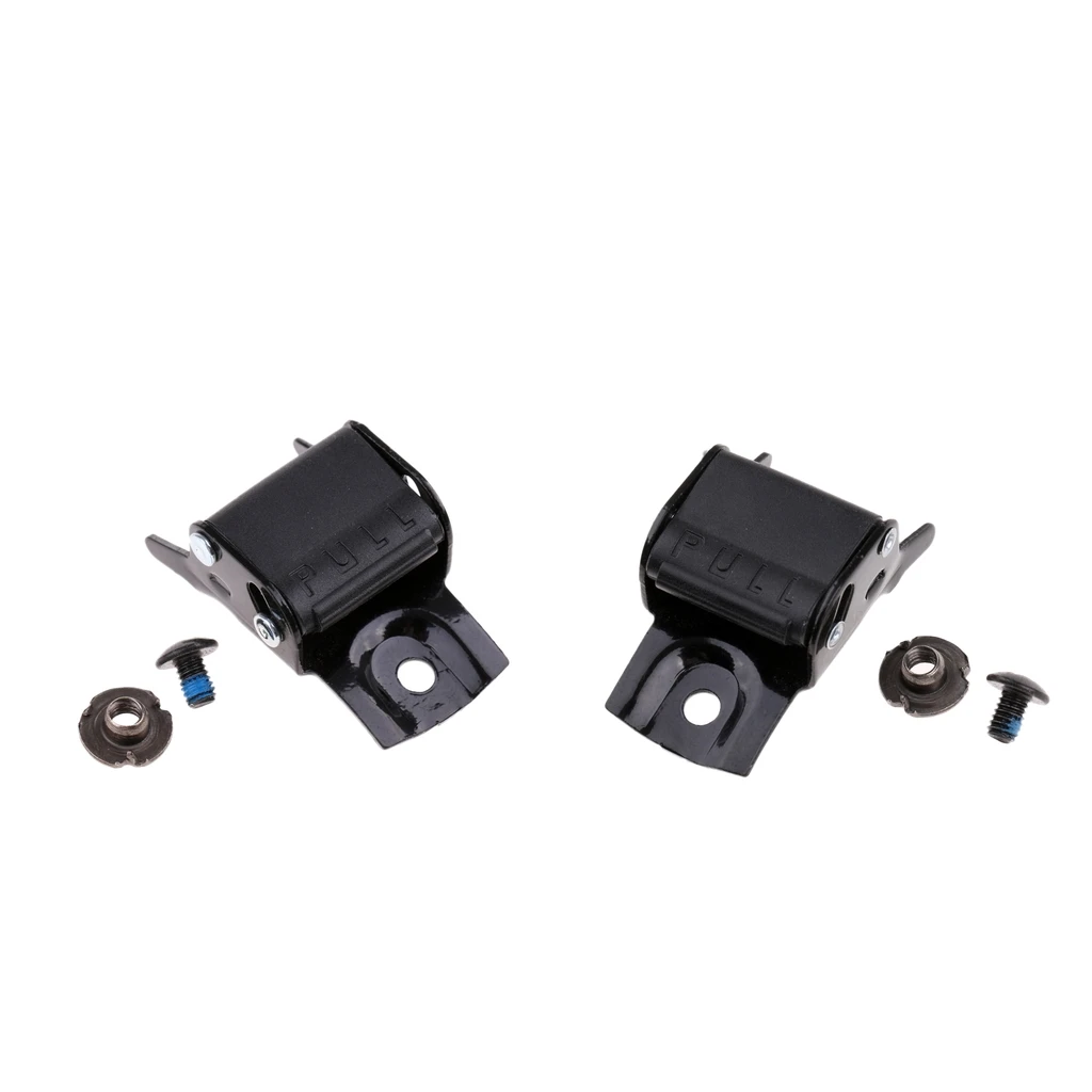 

2pcs Black Metal Roller Skates Strap Buckle Replacement with Screws and Nuts Roller Skates Accessories