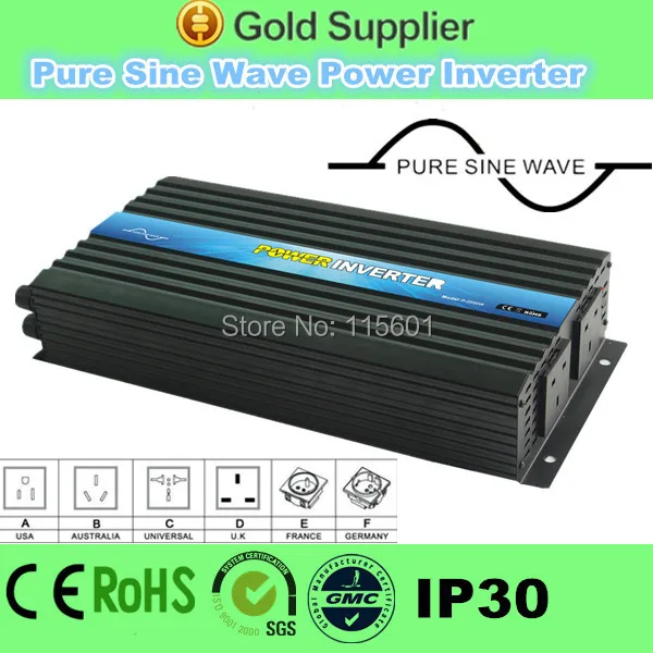 

Pure sine wave inverter 2000W 12/24VDC 110/220VAC, CE certificate, PV Solar Inverter, Solar Power inverter
