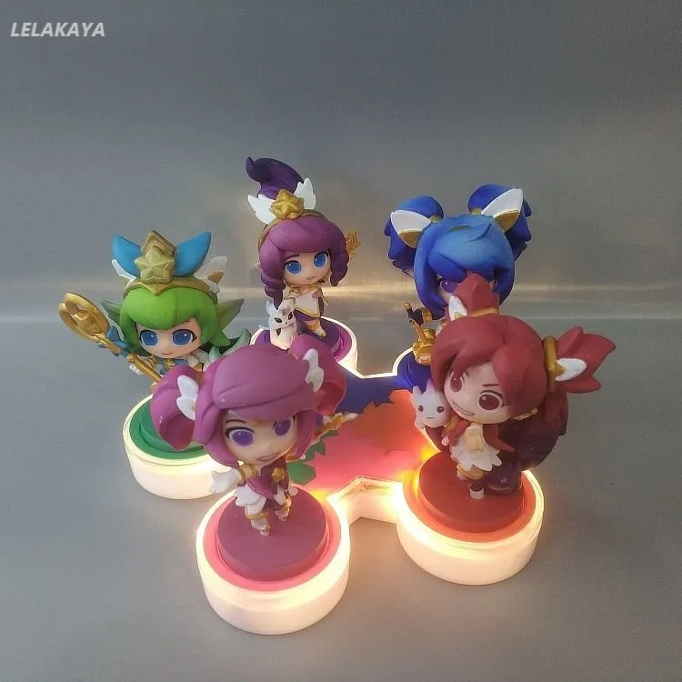 5 шт./компл. мультяшная аниме экшн фигурка Magic Girls Jinx Lux LuLu Janna Q версия модели