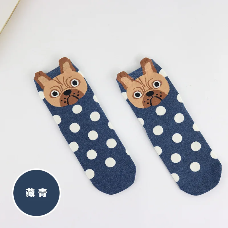 CHAOZHU/женские носки в горошек с милой собачкой; модные хлопковые ...