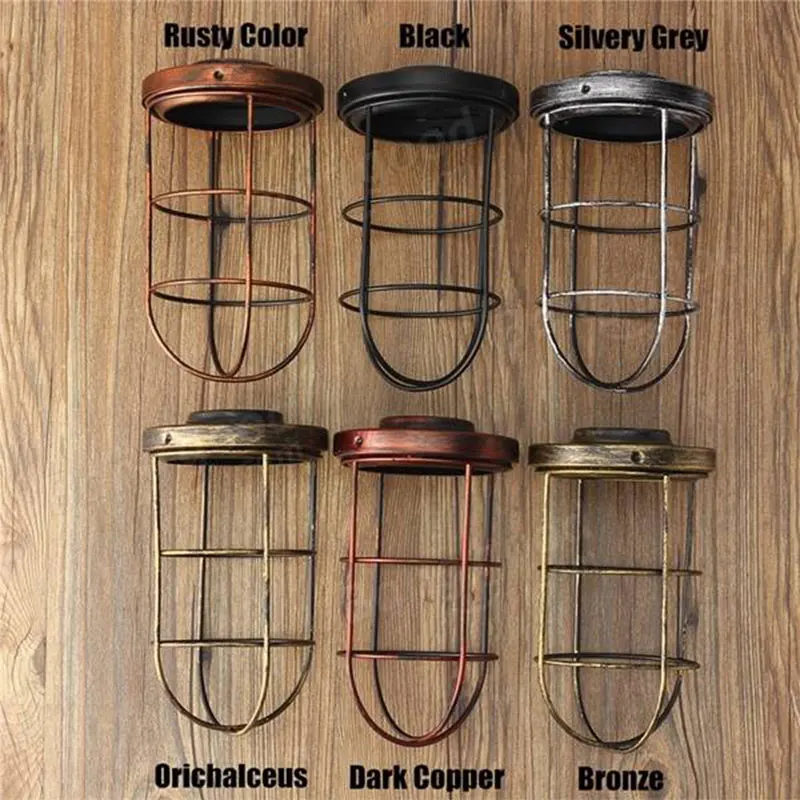 

Mabor Bulb Cage Guard Iron Vintage Ceiling Pendant Lamp Shade Light Lampshade