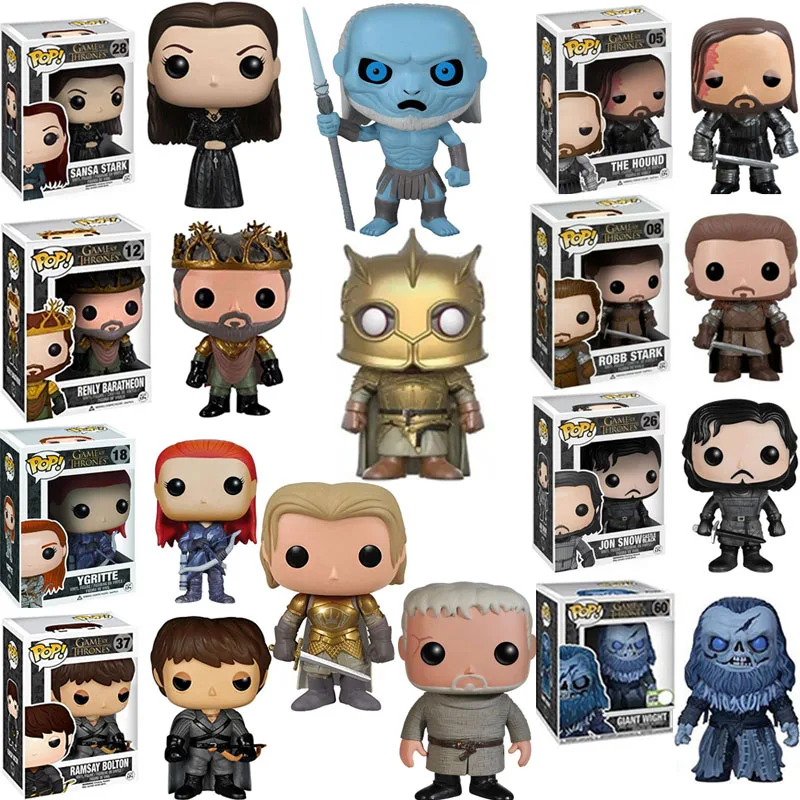 

FUNKO POP Game of Thrones Melisandre Jon Snow Daenerys Targaryen Drogon Ghost Tyrion Lannister Hound Sansa Figures Children Toys