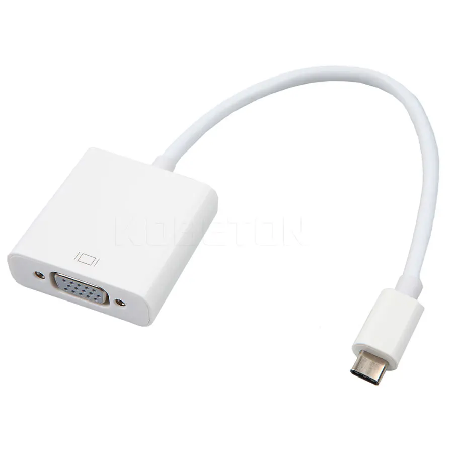 Kebidu высокоскоростной адаптер USB Type C к VGA 3.1 папа мама конвертер для Macbook Chromebook Pixel