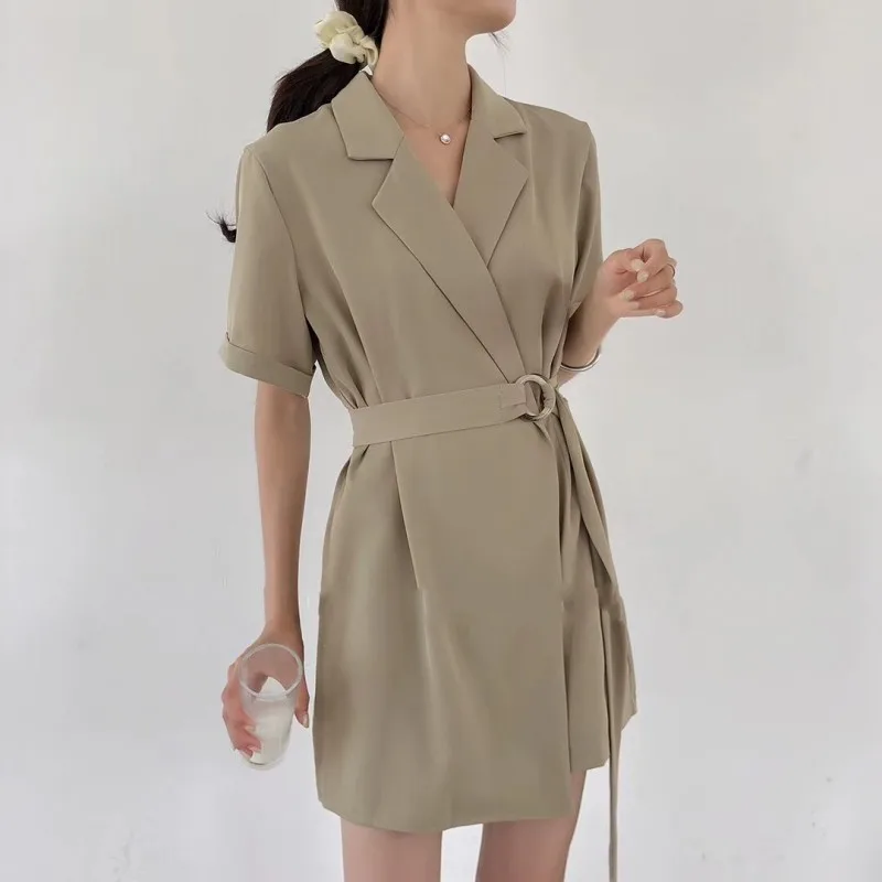

OL Jumpsuit Women Romper+Sashes 2019 Summer Bodysuit Elegant Party Sexy Solid Playsuits Short Sleeves Short Pant Overalls