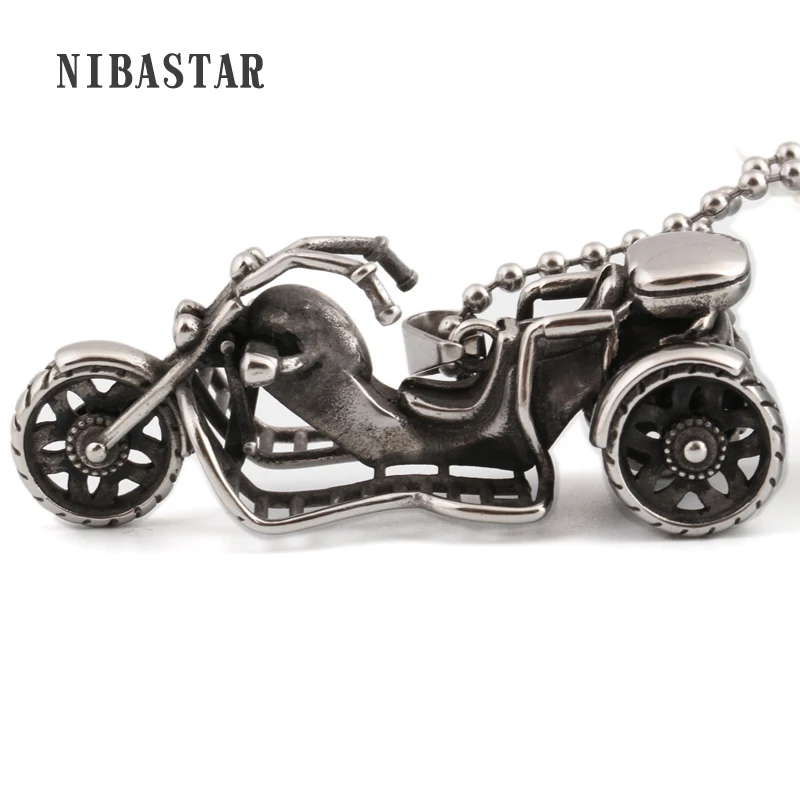 

New arrival fashion motorcycle pendant stainless steel necklace for men