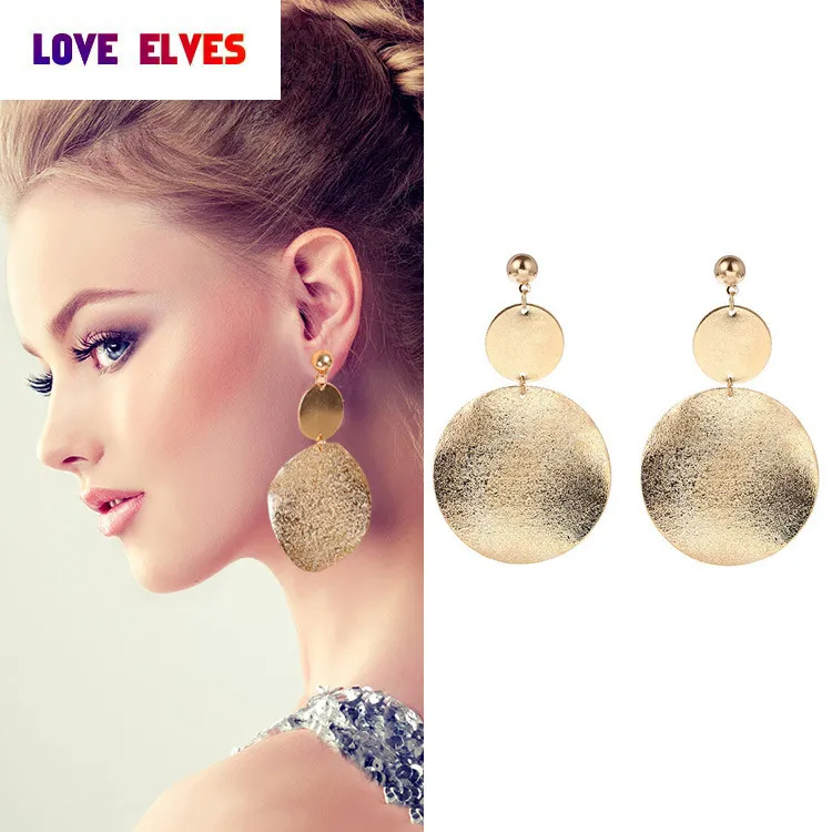 

Crystal earrings for women pendant earrings 2019 New design jewelry high-grade Gold and silver wedding party earrings