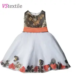 Перепачканная девушка махровый дуб камуфляжные Платья с цветочным узором для девочек камуфляжные платья для детей, платье для свадебной