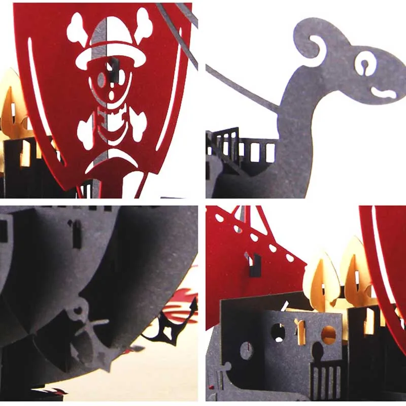  Hollow-carved 3D Sculpture Invitation Card Kids Birthday Gift Creative Folding Greeting Cards - 4.00029E+12