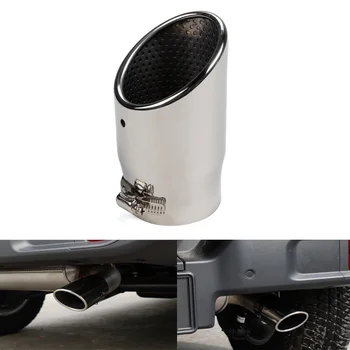 

For Jeep Wrangler JL 2018 for Jeep Compass 2017 Stainless Steel Car Rear Exhaust Tail Pipe Throat Muffler Styling Accessories