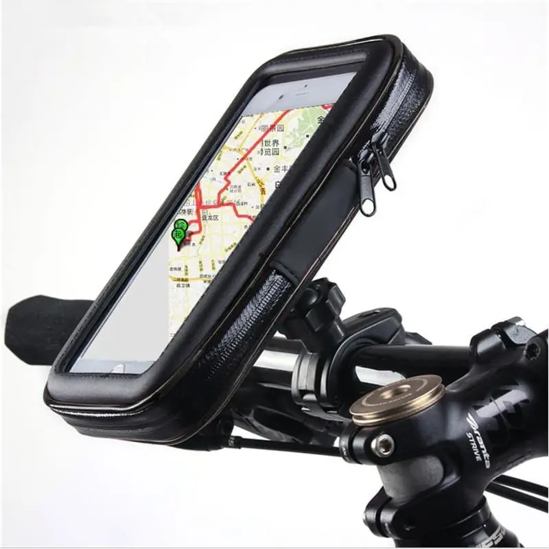 

Bike Bicycle Motorcycle Holder & Waterproof Case Bag Handlebar Mount Phone Holders Stand for IPhone 7 8 Plus for Samsung S8 S9