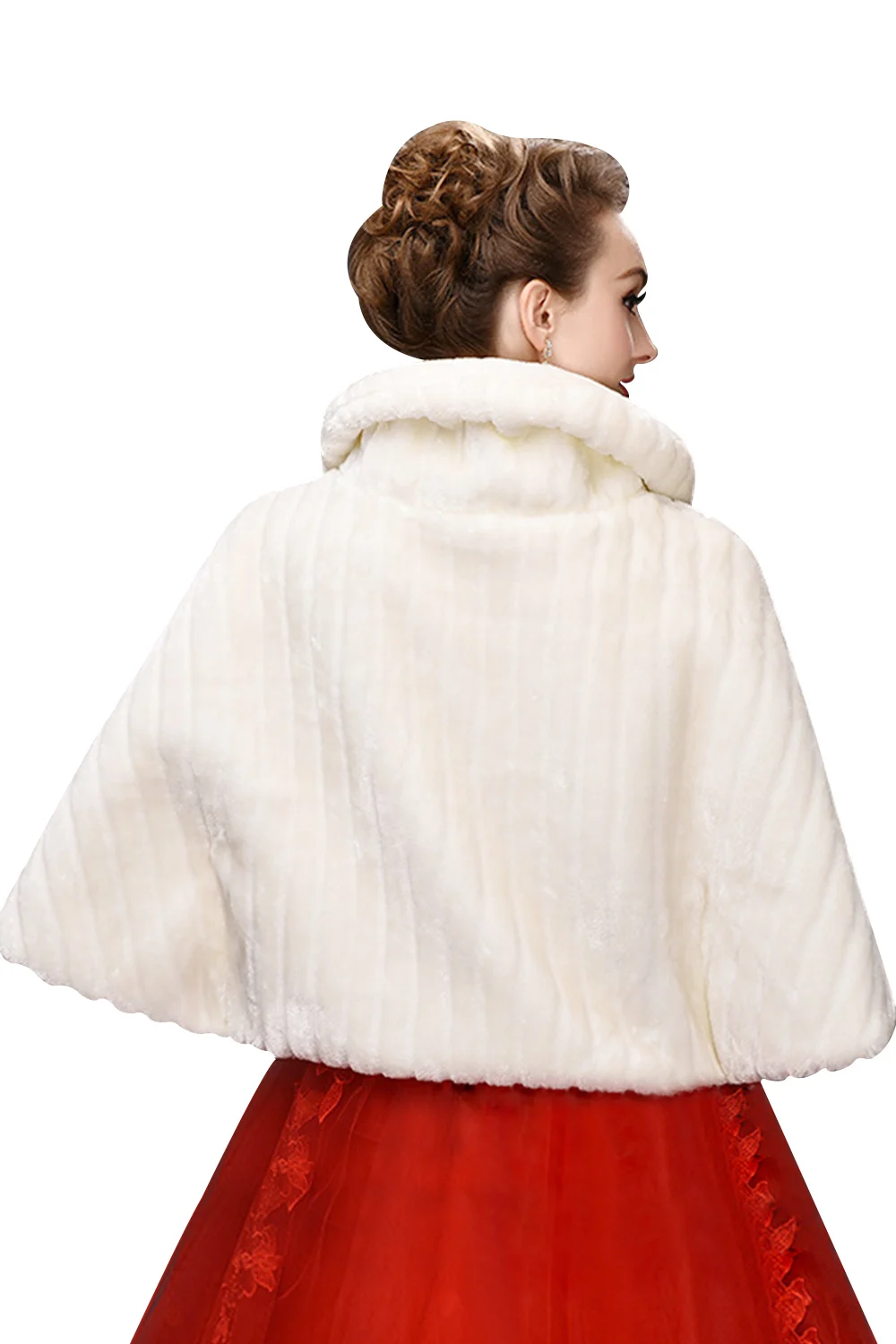 Hot Sale MisShow Ivory Faux Fur Wedding Accessories 2017 Jacket Bridal Winter Warm Bride Wrap Shawl Cape Short Coat Real Picture