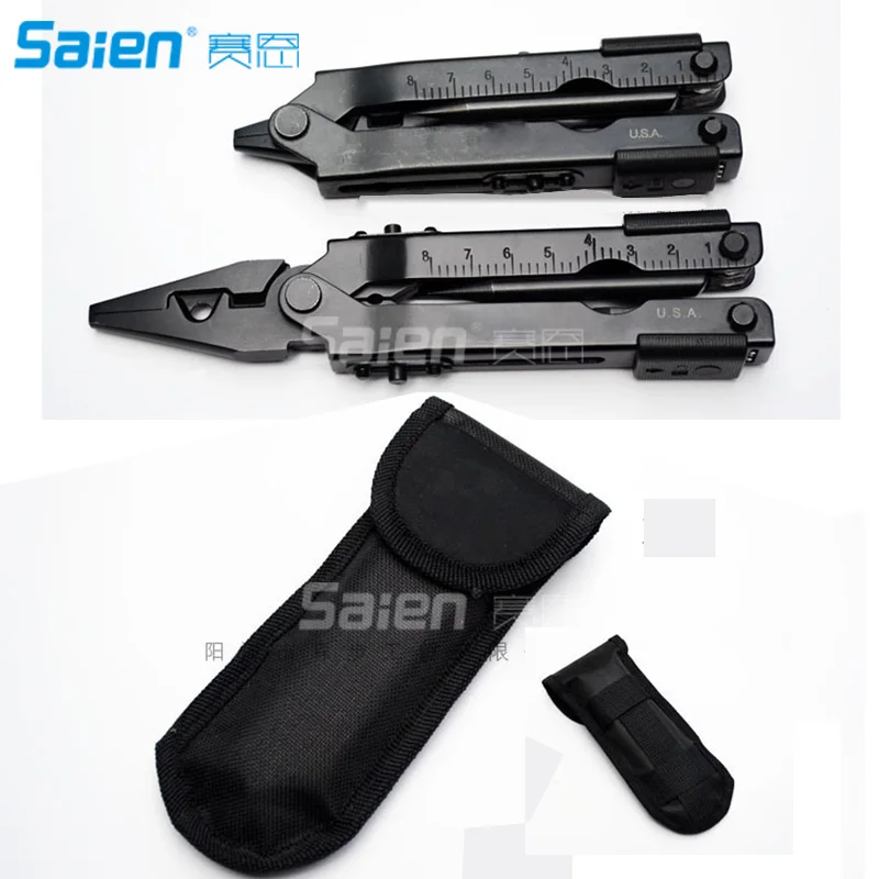 Folding Pliers Retractable Utility Knife Multifunction Pliers EOD Outdoor Equipment Outdoor Pliers Camping Folding Knives - Цвет: Черный