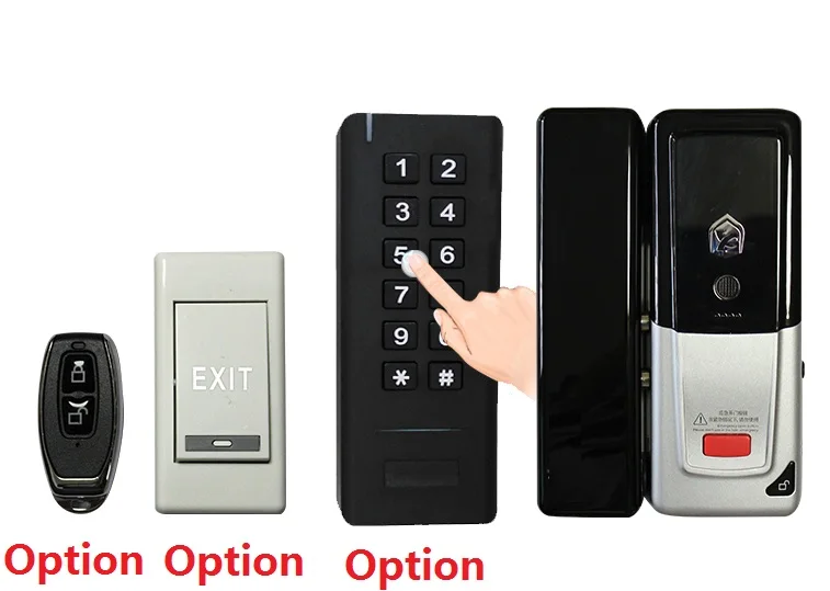Electronic door locks with digital keypad and remote control key fob