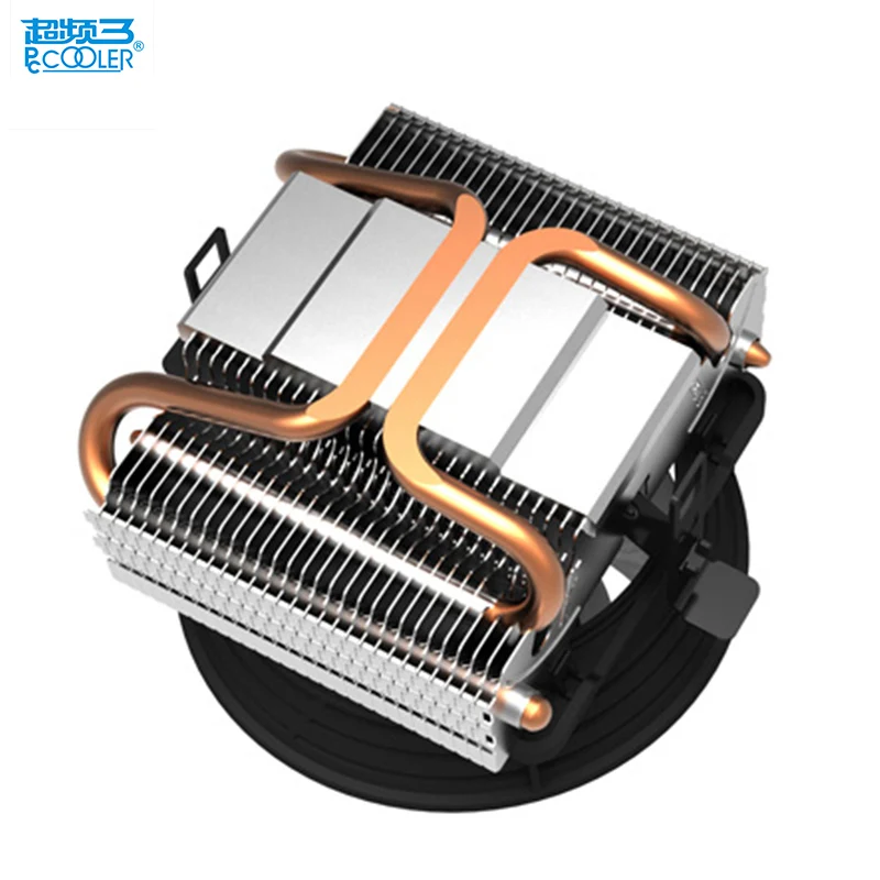 PcCooler V4 cpu cooler 2 heatpipe 3pin 10 см тихий вентилятор для AMD для Intel LGA 775 1151 1150 1155 1156 охлаждающий вентилятор радиатора