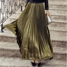 Юбка, 1725-, женские юбки для девочек, Ранняя весна, новинка, европейский стиль, длинная, шелковая, эластичная, приятная, тонкая, модная юбка, S-XXL