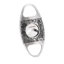 LUBINSKI сигары резак из нержавеющей стали с двойным лезвием гильотинные ножницы карманный размер дым нож Изысканный Гравировка узоры, Pac