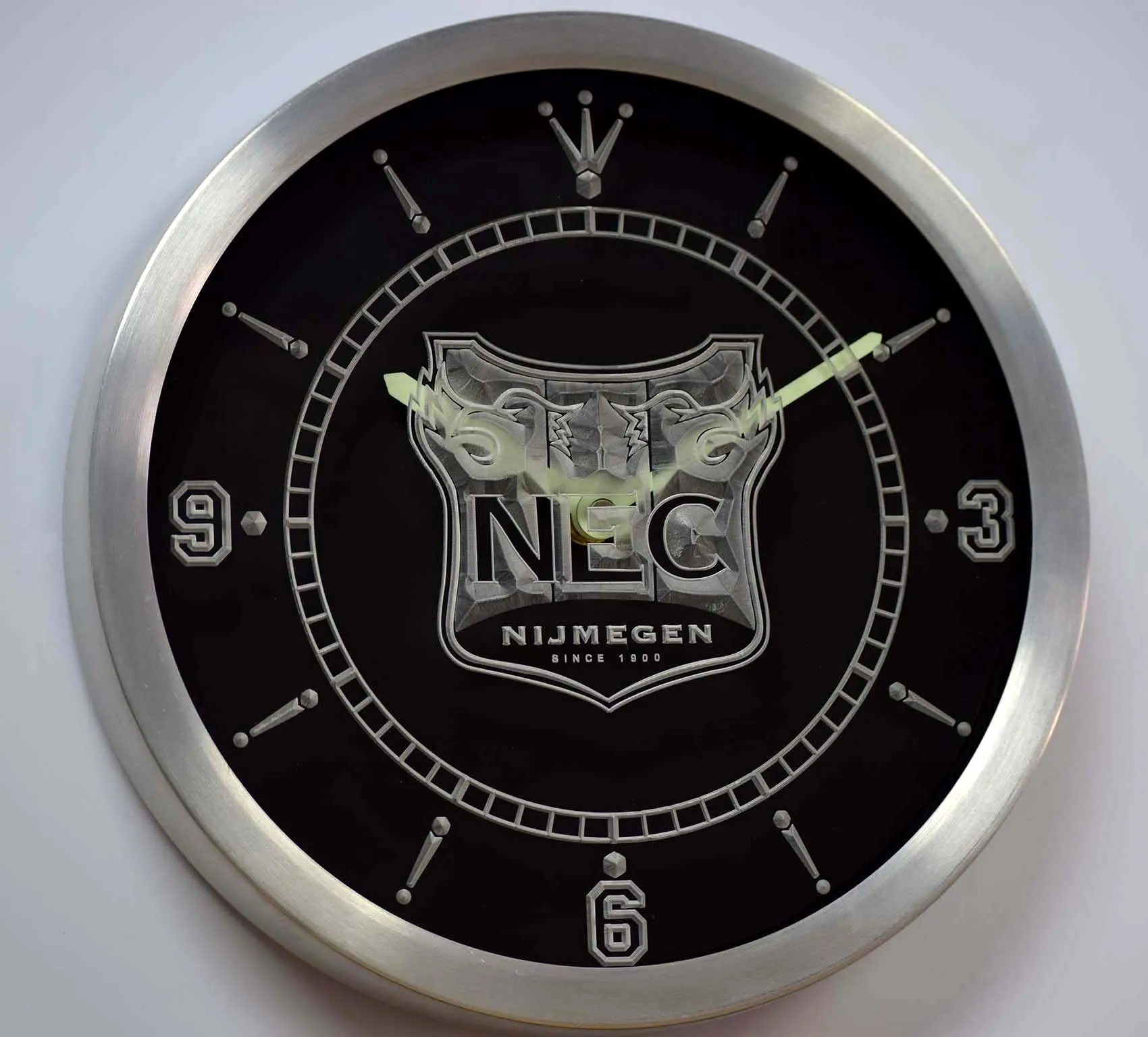 Nc1020 NEC Nijmegen Эредивизи футбол неоновый светильник светодиодный настенные часы|wall