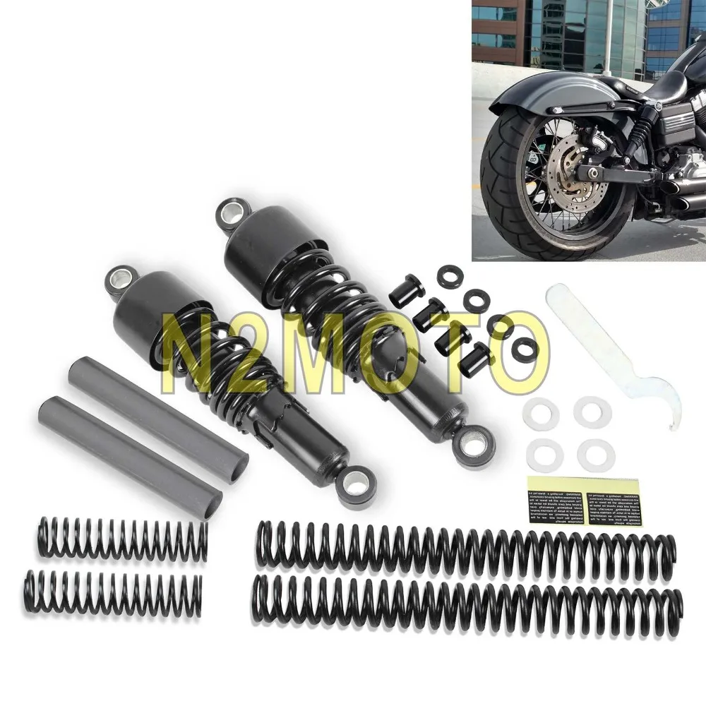 Motorcycle Shock Absorber Rear Lowering Slammer Kit for 1991 2005 Harley Dyna Models FXDin