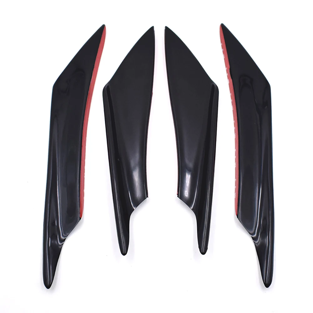 4 шт./компл. спойлер для кузова автомобиля Carbon Look Canards Valence Chin передний бампер губ
