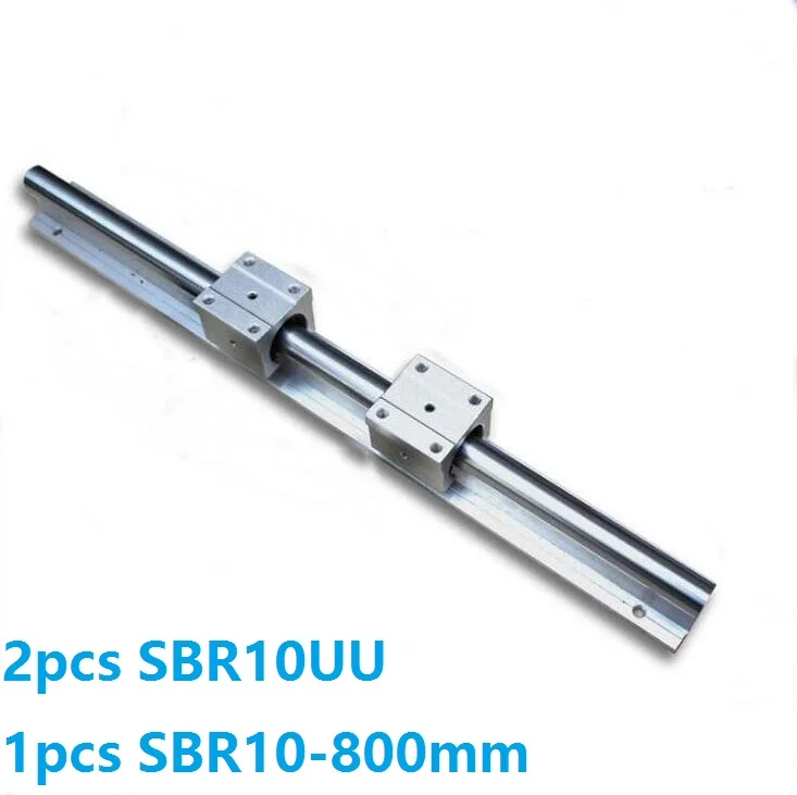 

1pcs SBR10 - 800mm support guide linear rail with 2pcs SBR10UU linear blocks open type for cnc router