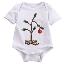 NEW ARRIVAL XMAS FRUIT Baby Girl Boy Christmas Tree Short-Sleeve Romper Playsuit Jumpsuit Outfits