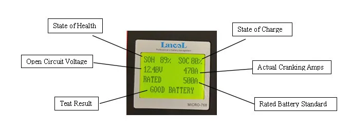 Lancol MICRO-768A автомобильный аккумулятор тестер 12 В с принтером Авто Цифровой автомобильный аккумулятор тестер автомобильный диагностический инструмент