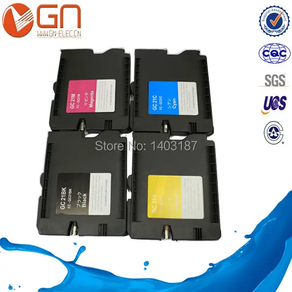 

Free shipping Compatible ink cartridge for Ricoh GC21 used in GX3000S GX3000 with sublimation ink