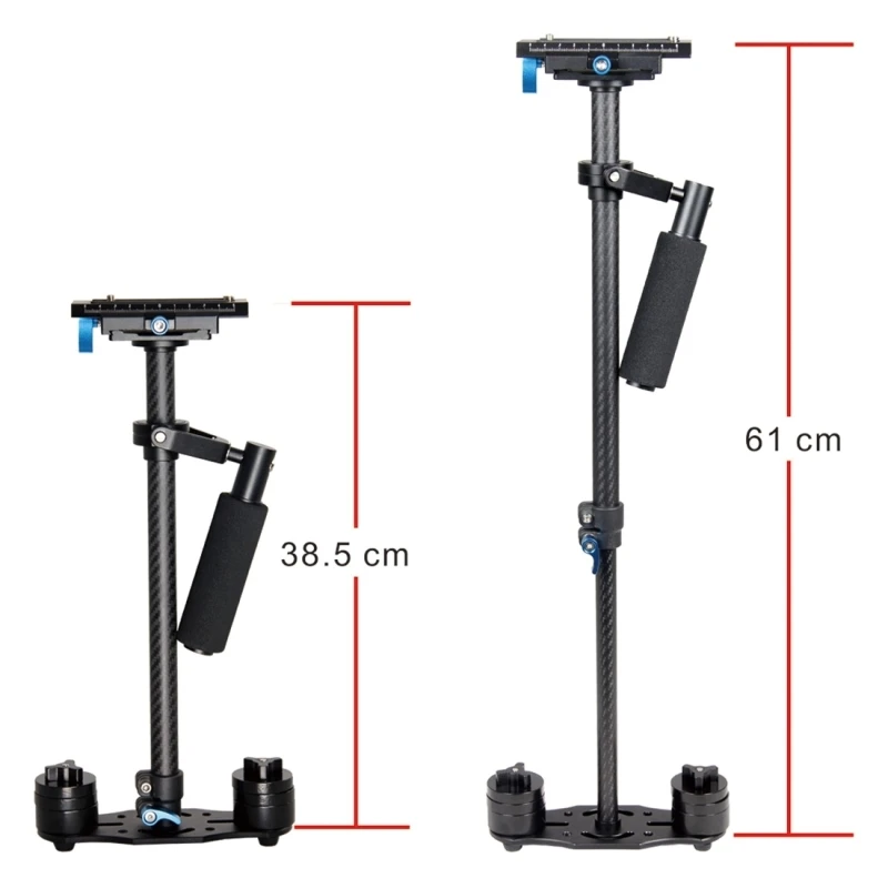  Lightdow Adjustable S60T Carbon Fiber Tube Extended Lenghth 60cm Compact Minicam Steadycam DSLR Cam