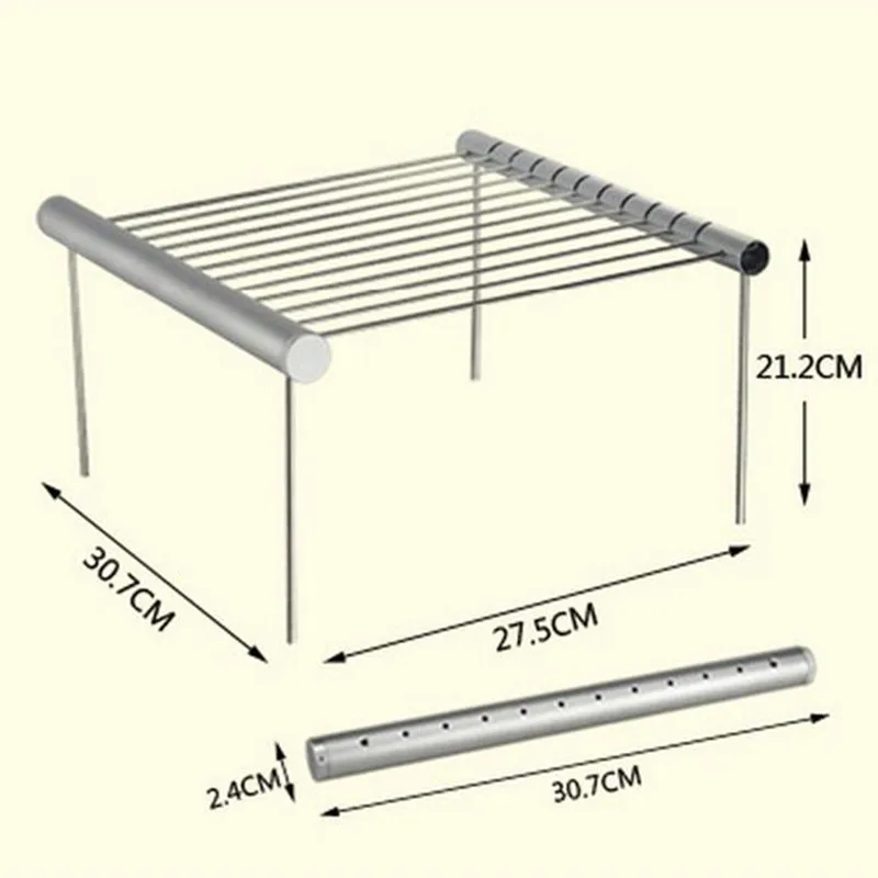 Портативный гриль из нержавеющей стали для барбекю компактный складной гриль Мини карманный уголь принадлежности для барбекю для дома парка кемпинга