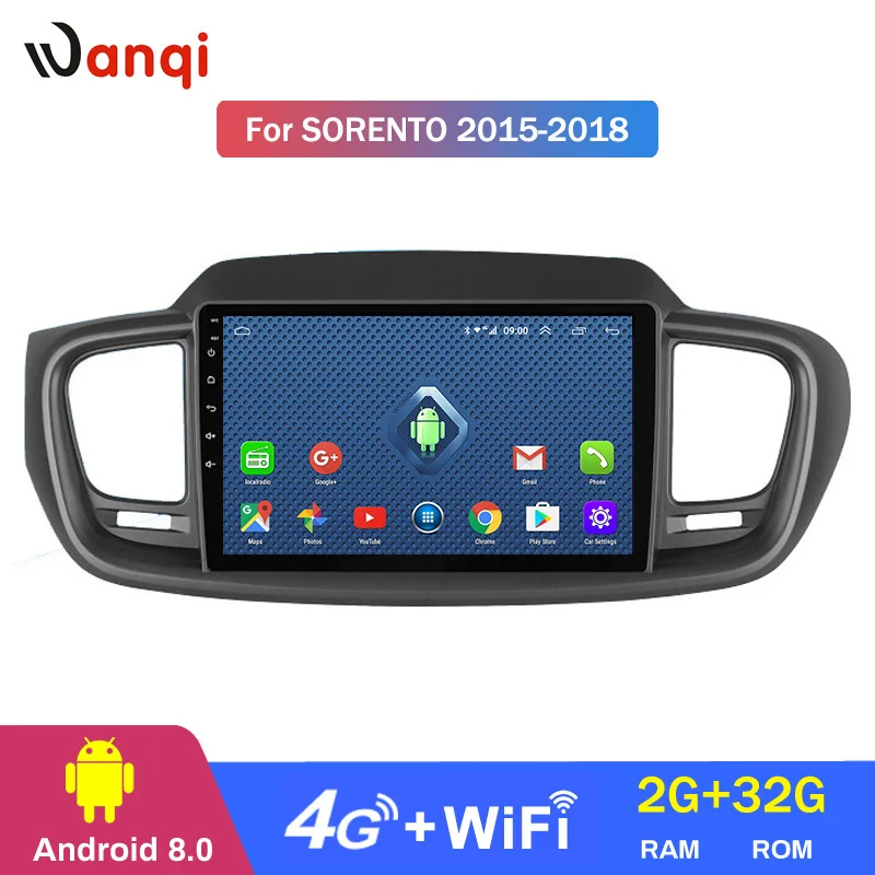 

4G Lte All Netcom Android 8.0 Car DVD Player GPS Head unit For KIA SORENTO 2015-2018 audio radio stereo Navigation