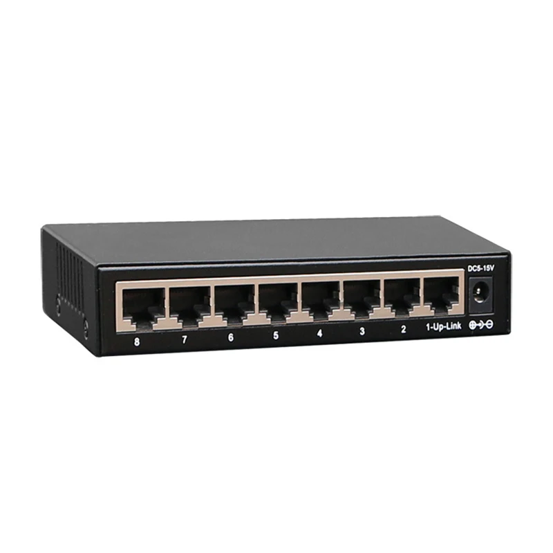 

Network Switch 8 Port 10/100/1000Mbps Managed Switch IGMP VLAN Port Mirror ,full / half duplex adaptive Ethernet Repeater