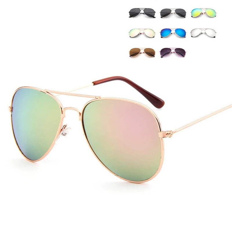 

2018 Lovely-Brand-Designer-Sun-Glasses-for-Children-Cool-Mirror-Reflective-Meta l-Frame-Kids-Sunglasses-Girls sunglass