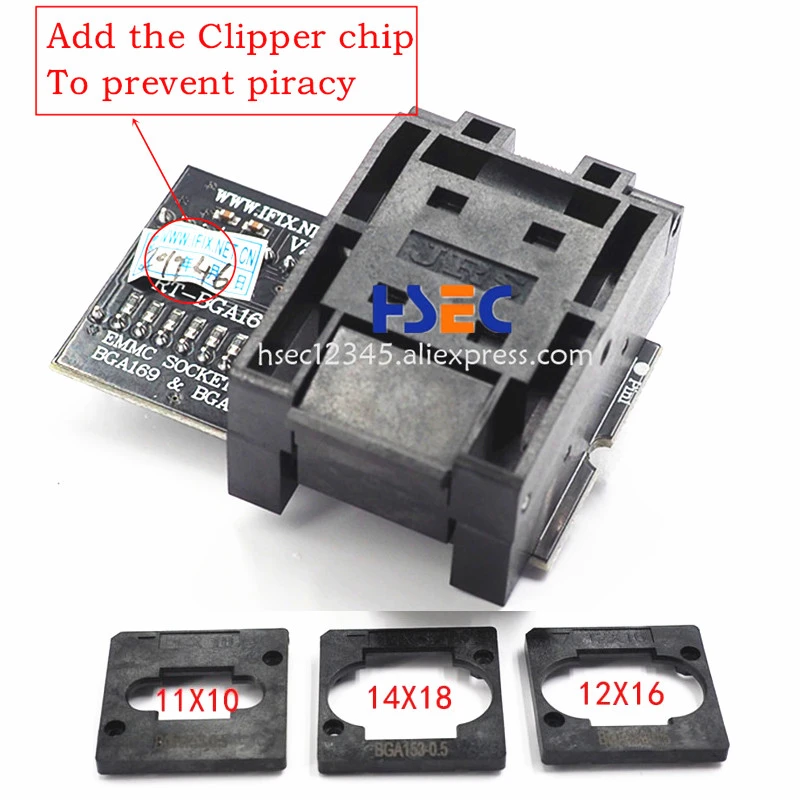 Rt809h Nand Flash Isp Programmer Bga153 Bga169 Emmc Adapter With 3pcs Bga Bounding Box Rt Bga169 01 Adaptador Bga Rt809h Socket Integrated Circuits Aliexpress