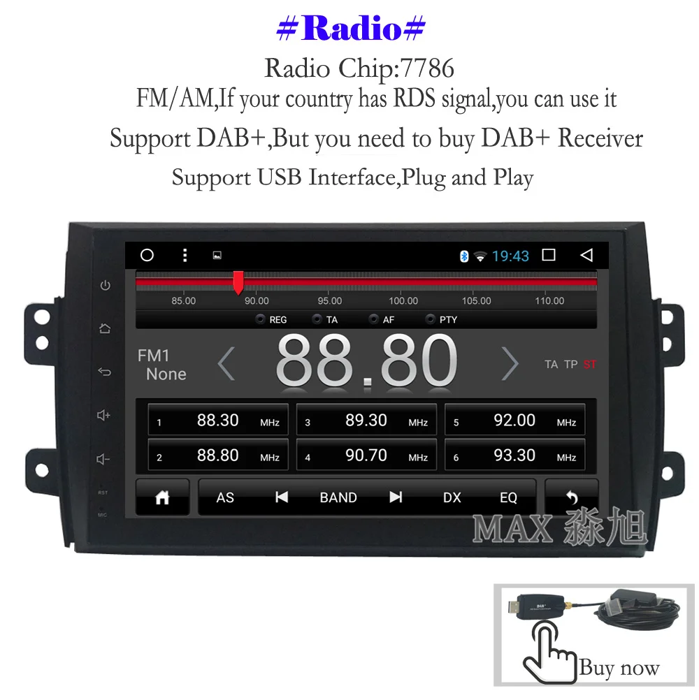 Top MAX GPS Navigation System Android 8.1.0 Car DVD For Suzuki SX4 2006 -2013 Car Radio RDS Bluetooth Call 4G WiFi SWC Free Map 5