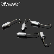 Spinpoler открытые Lead Jig крюк 5 шт./упак. небольшой Jig Head, крючки, станок и 0,8g/26 мм 1,8g/29 мм микро льда рыболовный крючок рыболовные крючки