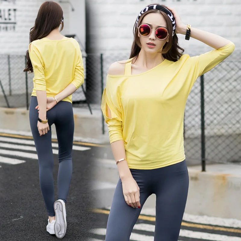 Freeshipping Yoga pants Woman Pad Bra Yoga Set Three piece Slim Version