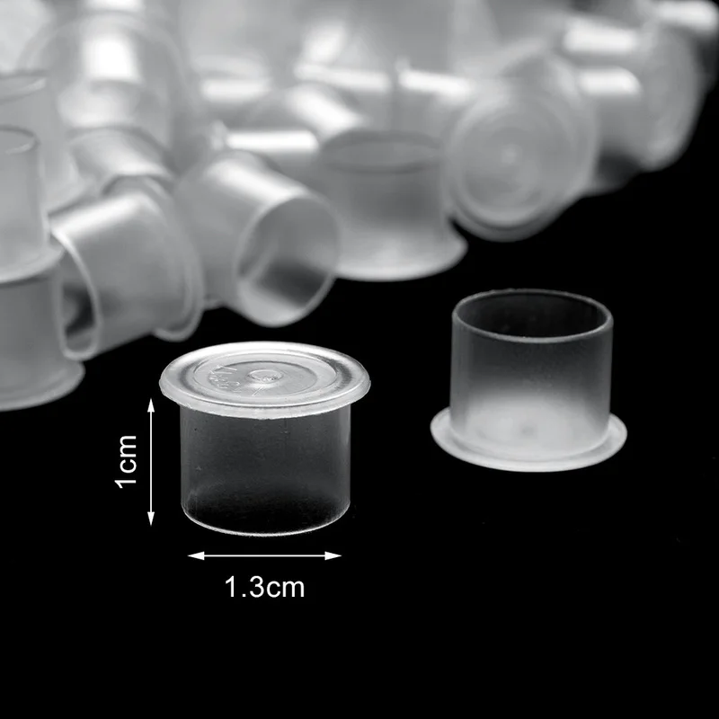 

Disposable 100pcs Tattoo Ink Rings Cups Permanent Makeup Pigment Holder Eyebrow Eyelash Extension Glue Divider Container