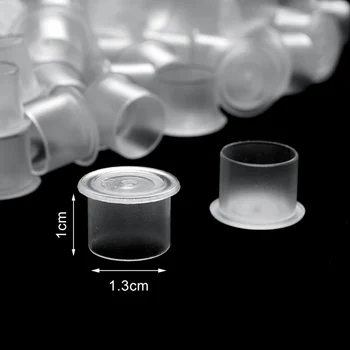 

Disposable 100pcs Tattoo Ink Rings Cups Permanent Makeup Pigment Holder Eyebrow Eyelash Extension Glue Divider Container