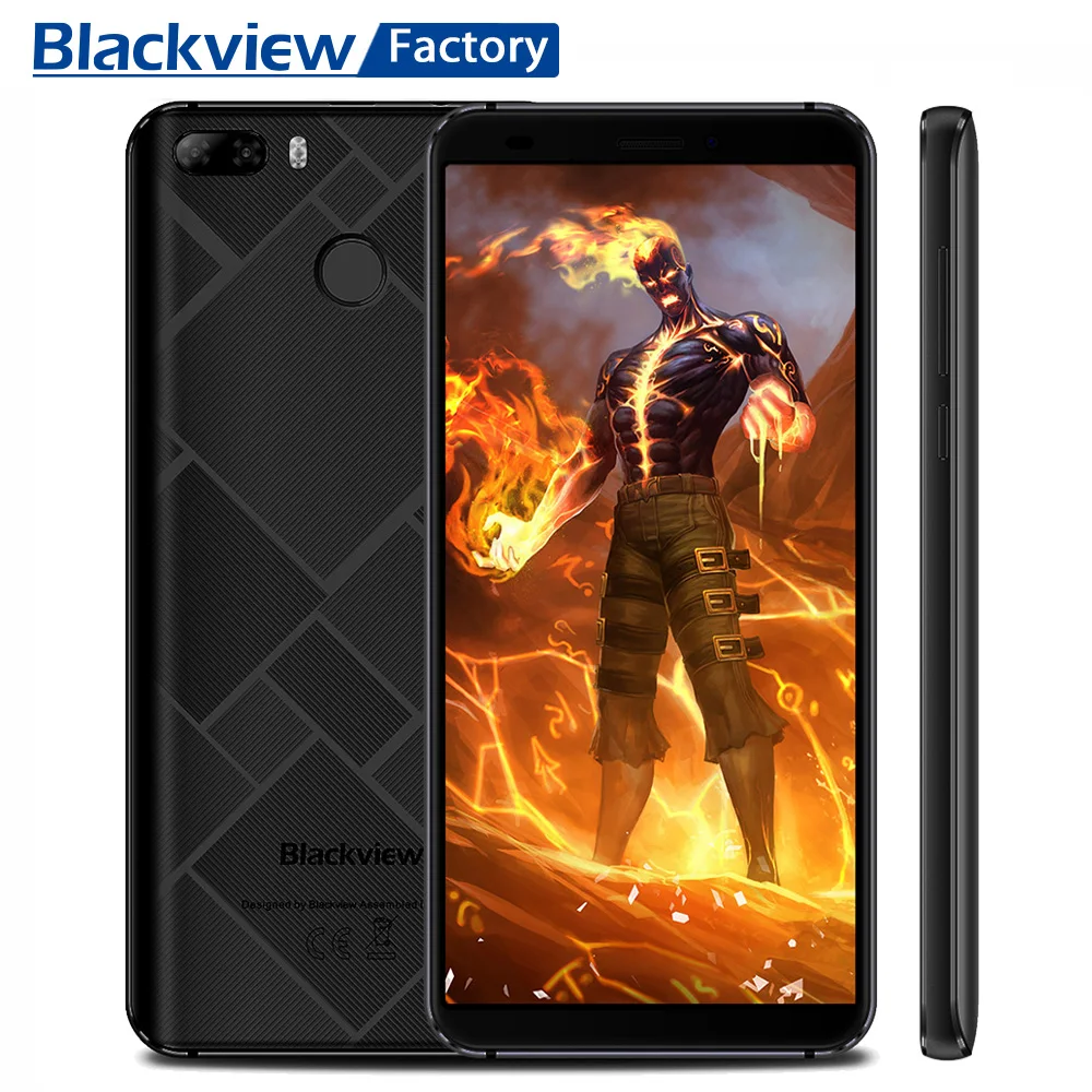 

Blackview S6 Fingerprint GPS 18:9 5.7''HD+ Cellphone Quad core Android 7.0 Mobile phone 2+16GB Dual Rear Camera 4G Smartphone