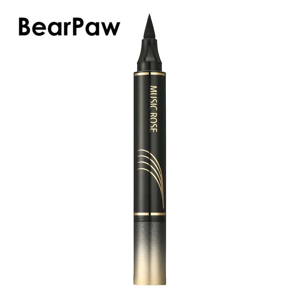 Женская подводка для глаз BearPaw водостойкая двойная Черная Подводка стойкая
