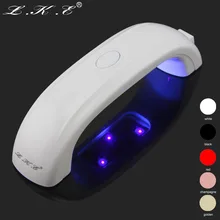 LKE USB 9W Mini Nail Dryer have 3pcs LED uv lamp For Curing Nail Gel Polish Dryer Led Rainbow Lamp For Nail Art Tools