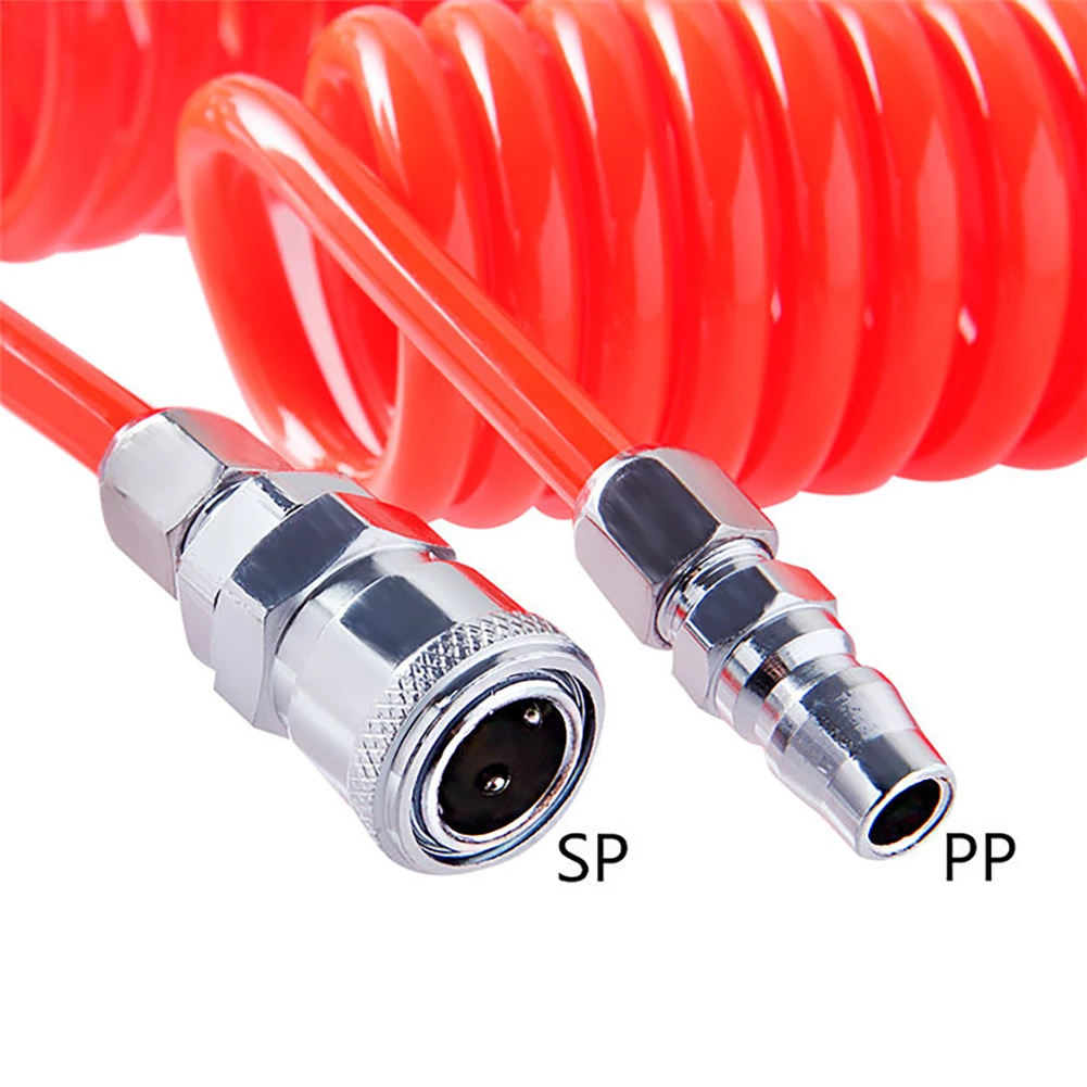 15m Polyurethane PU Air Compressor Hose Tube Pneumatic Hose Spring Air Pipe T BX