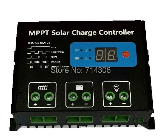 

LCD Automatic identification of MPPT solar panel controller 12 v24v efficient household battery charger