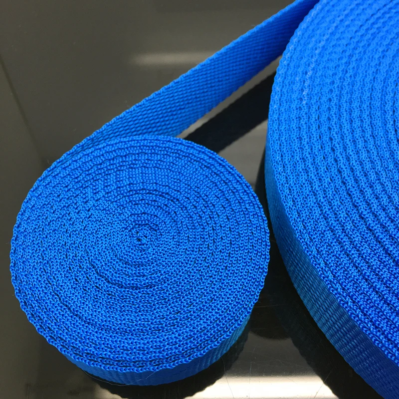 10 ярдов Длина 38 мм широкий ремень нейлоновая тесьма рюкзак Поясные Сумки ремесла - Цвет: Blue